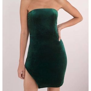 TOBI Emerald Velvet Bodycon Dress Size M